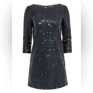 Tahari Blue Sheath Cocktail Dress‎ with Cuffed Sleeves